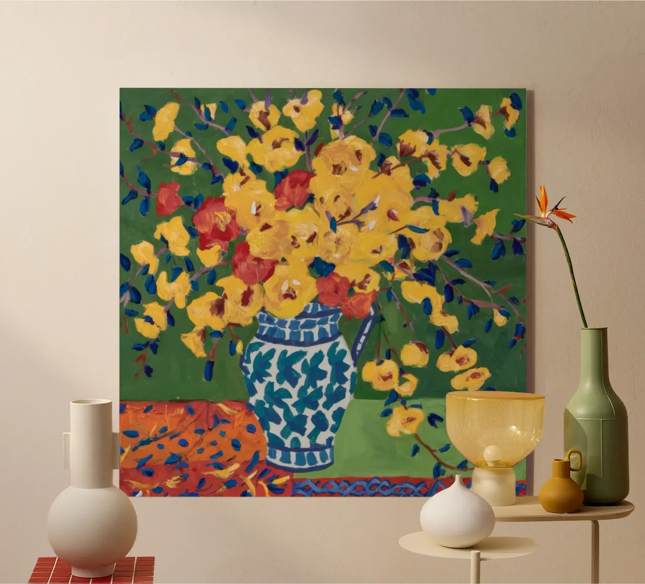 Impasto Bloom Symphony acrylic glass by Dawn Light