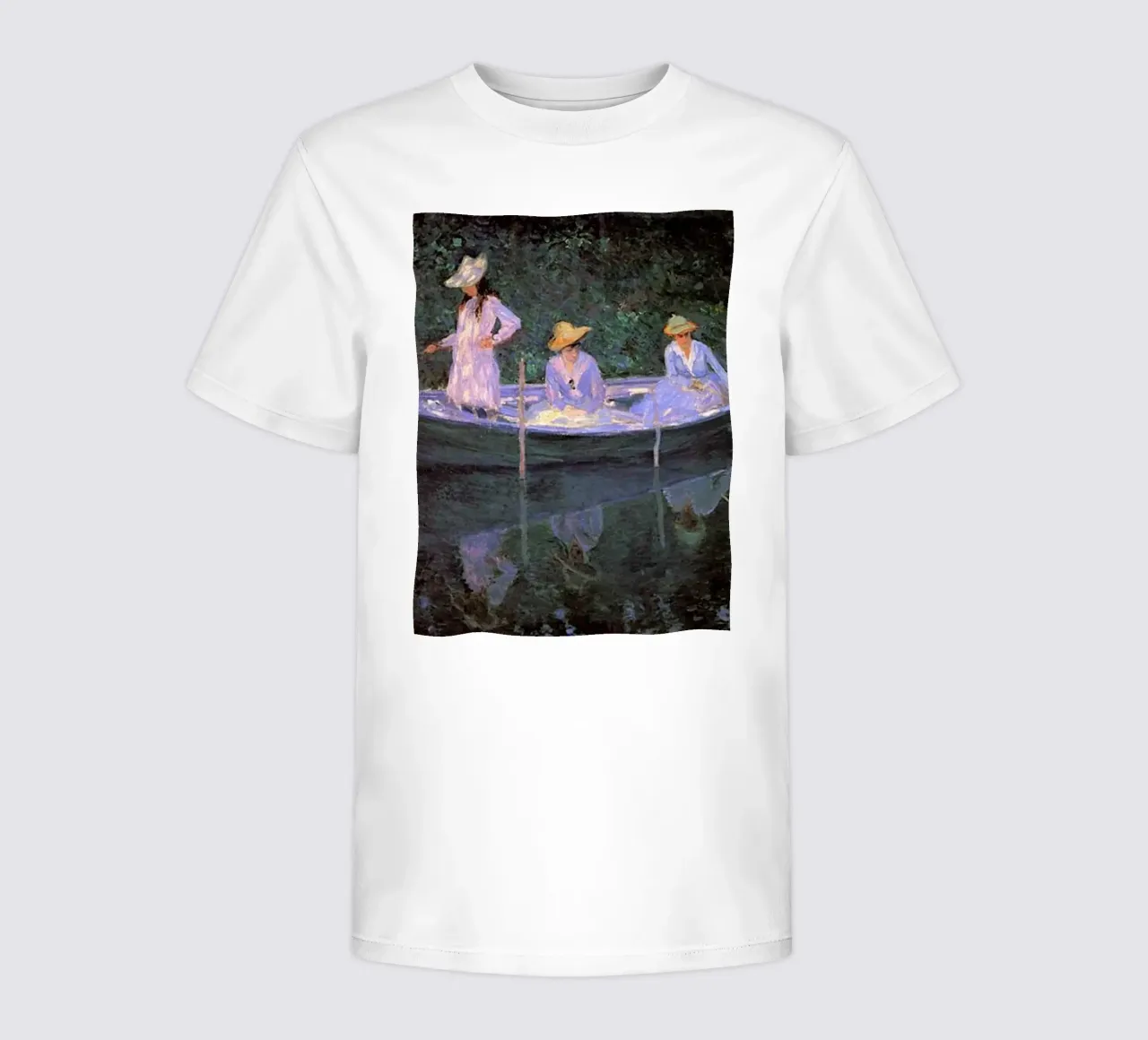 Monet - Three Women Riding a Boat kids t-shirt by Günstiger Laden