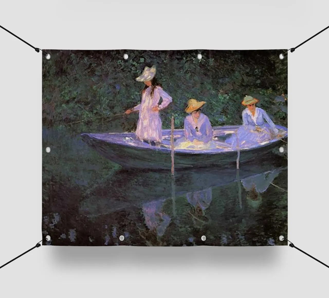 Monet - Tre donne in barca telo in pvc da Günstiger Laden