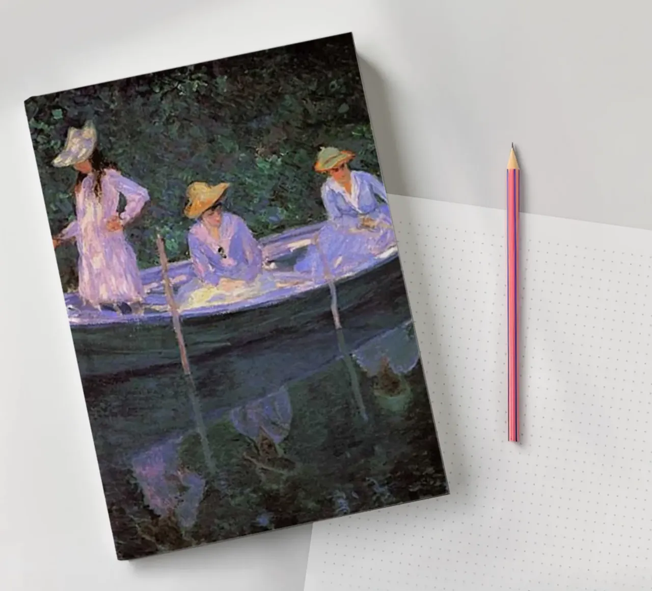 Monet - Tre donne in barca diario da Günstiger Laden