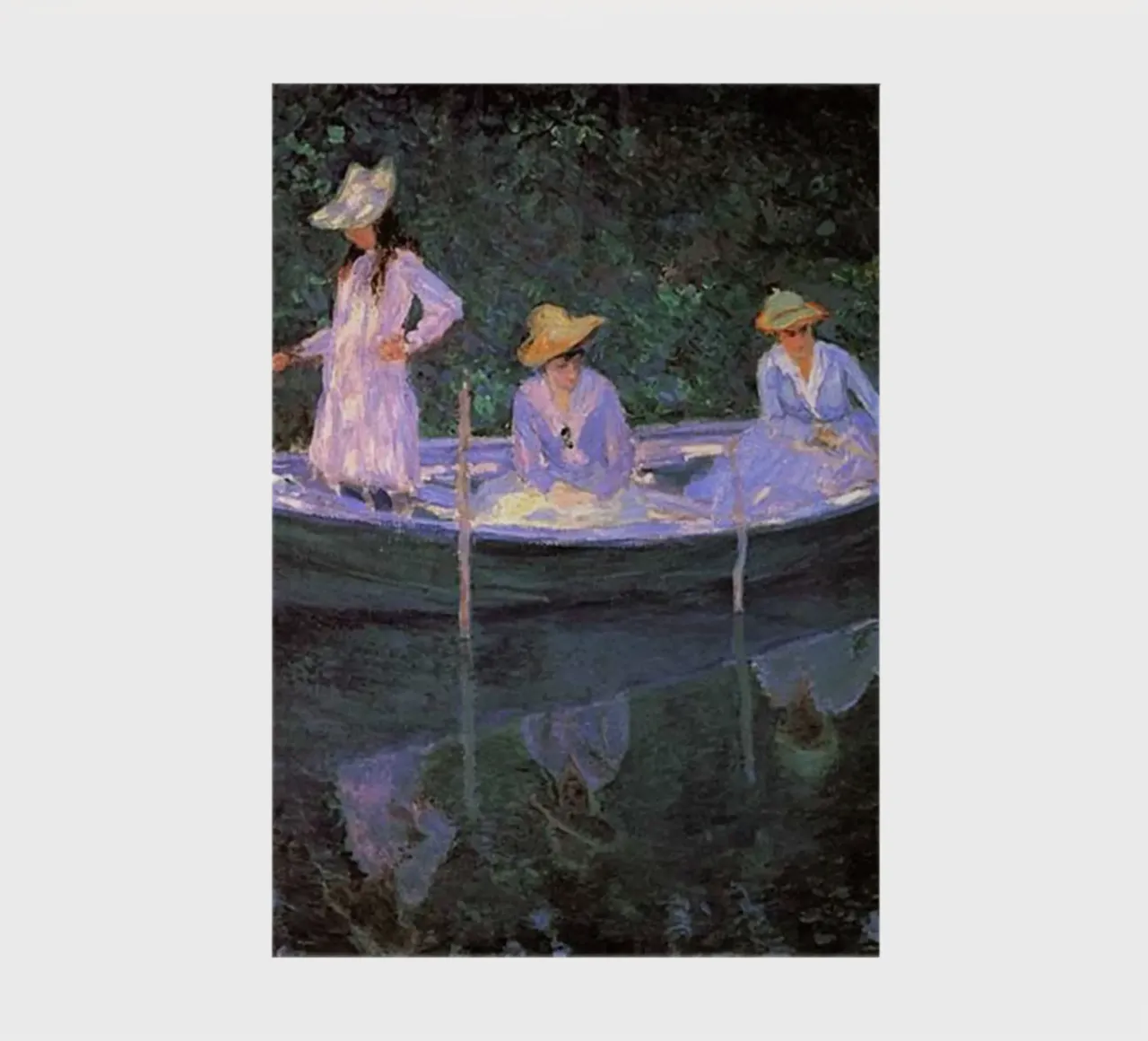 Monet - Tre donne in barca diario da Günstiger Laden