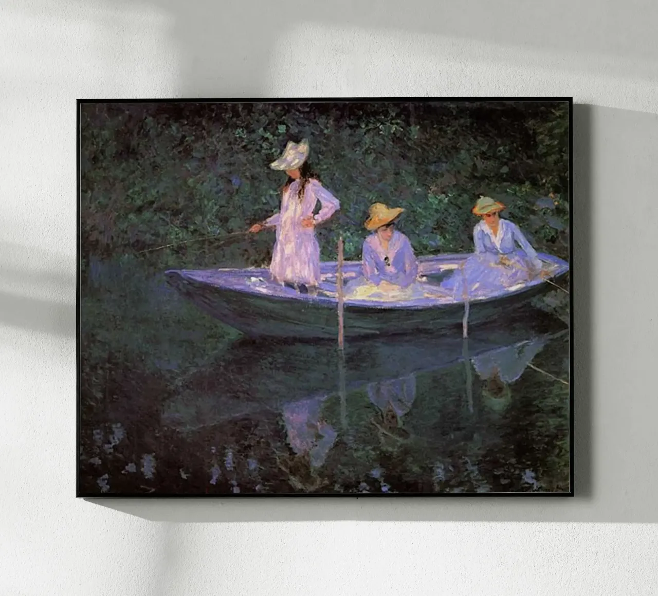 Monet - Tre donne in barca plexiglass da Günstiger Laden