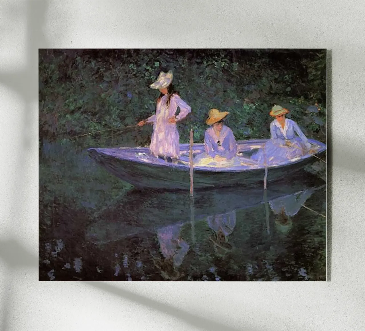 Monet - Tre donne in barca plexiglass da Günstiger Laden