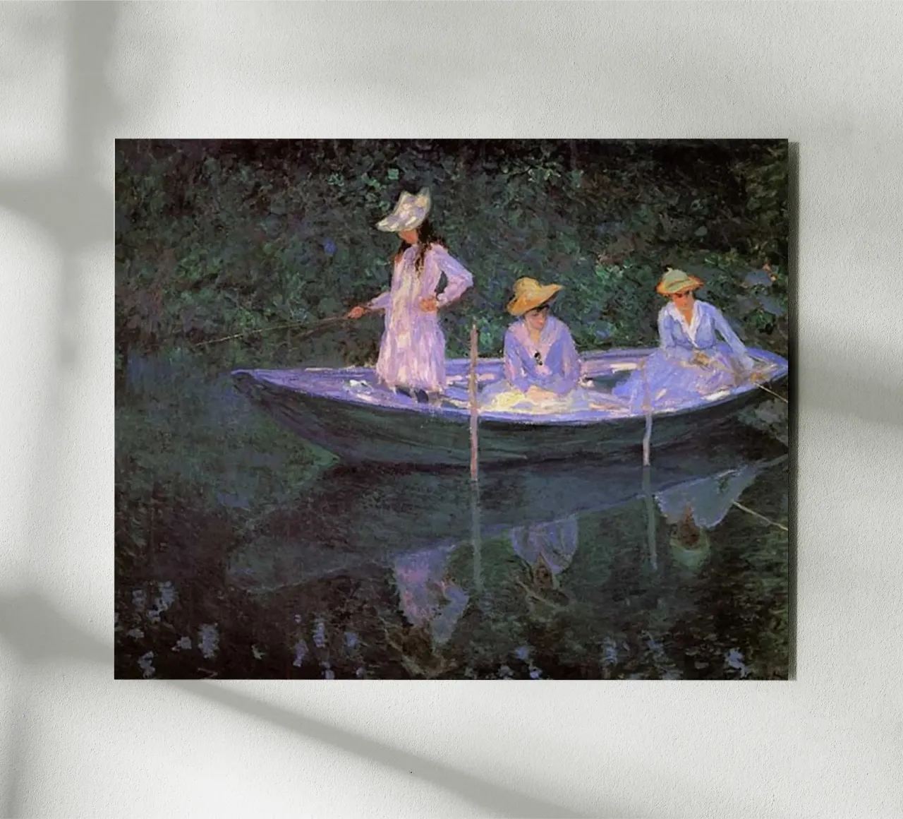Monet - Tre donne in barca alluminio dibond da Günstiger Laden