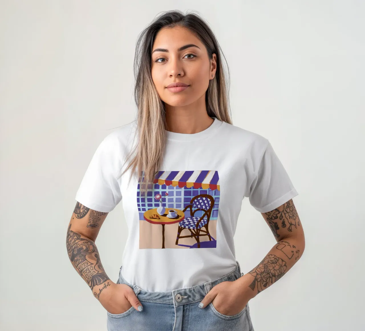 Gestreifte Markise Reverie T-Shirt von Dawn Light