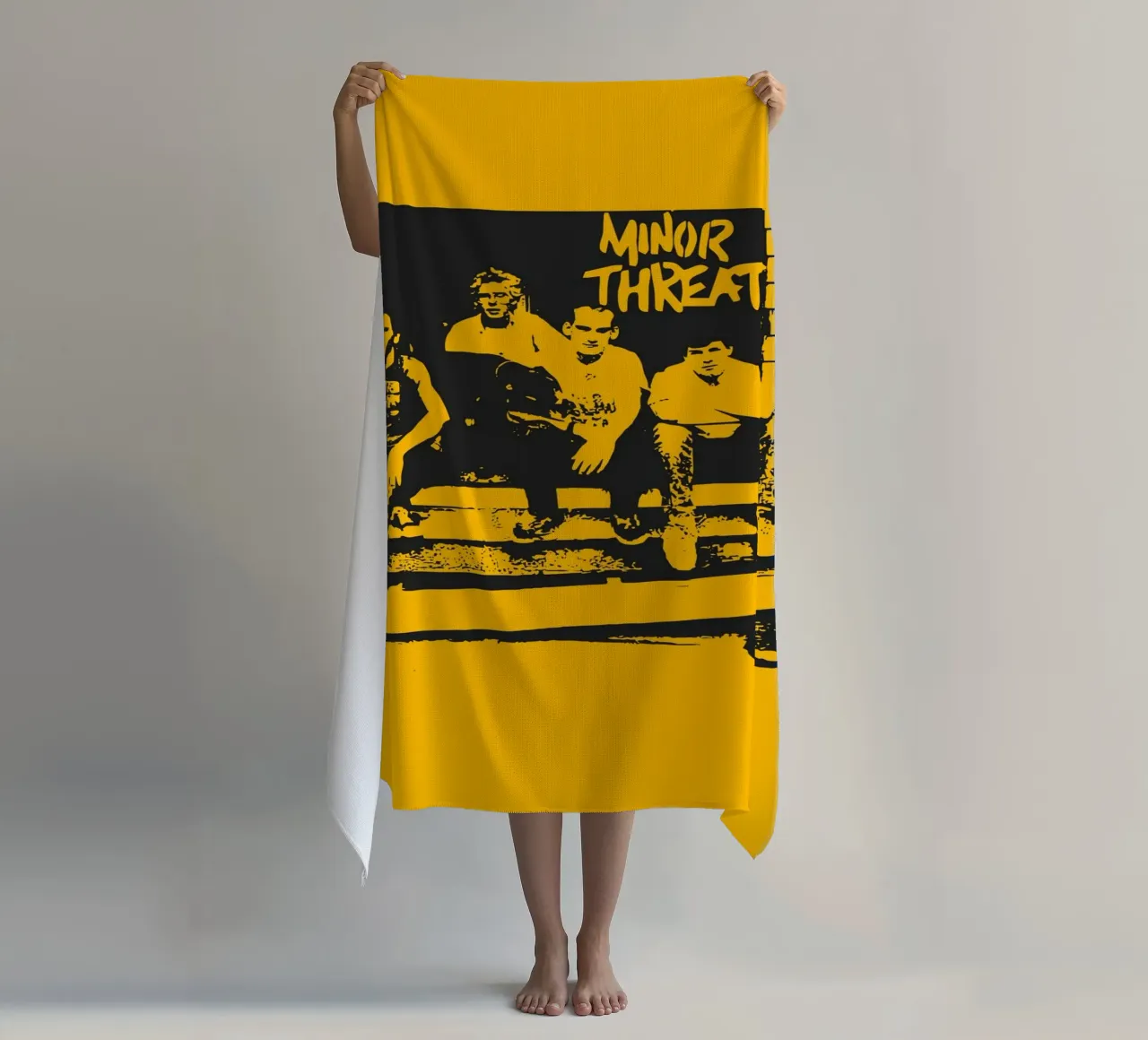 Minor Threat 1 Art beach towel by music soul