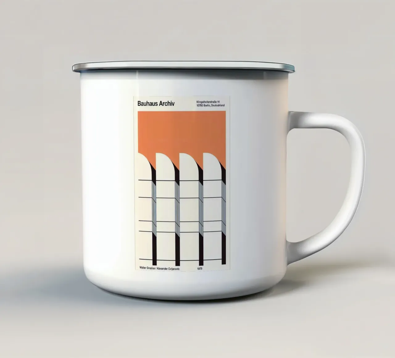 Bauhaus tazza in smalto da Maegan