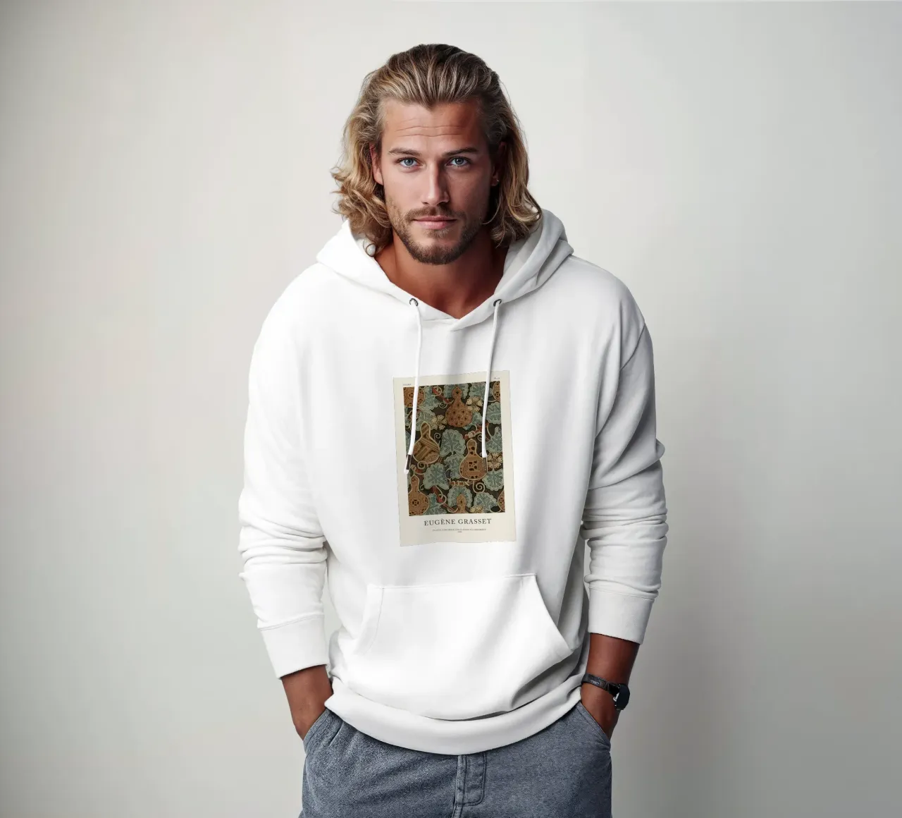 Grasset - Courd 15 felpa con cappuccio da Vintage by JUNIQE