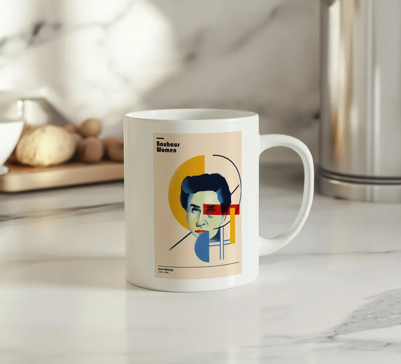 Bauhaus tazza in ceramica da Maegan