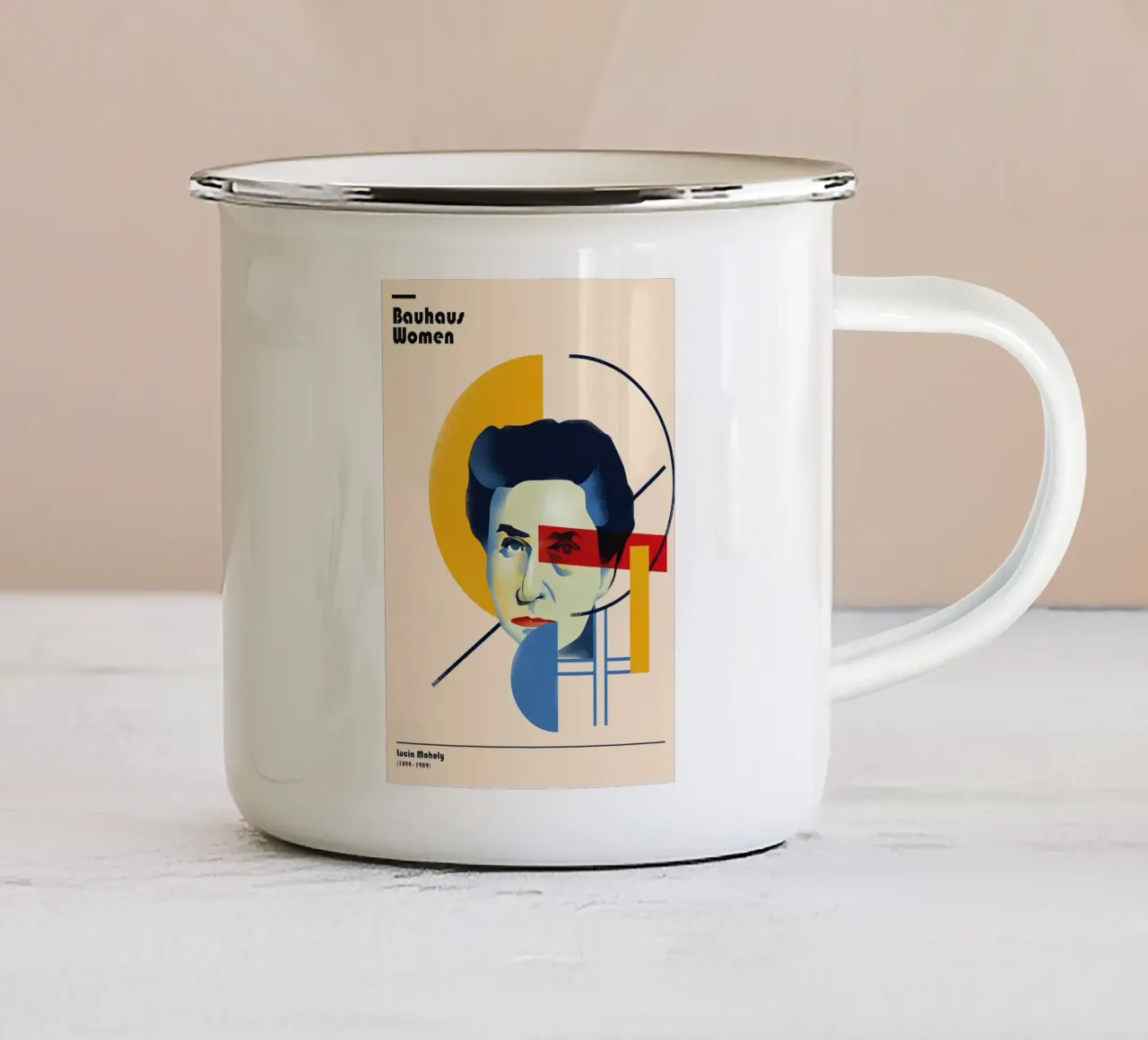 Bauhaus tazza in smalto da Maegan