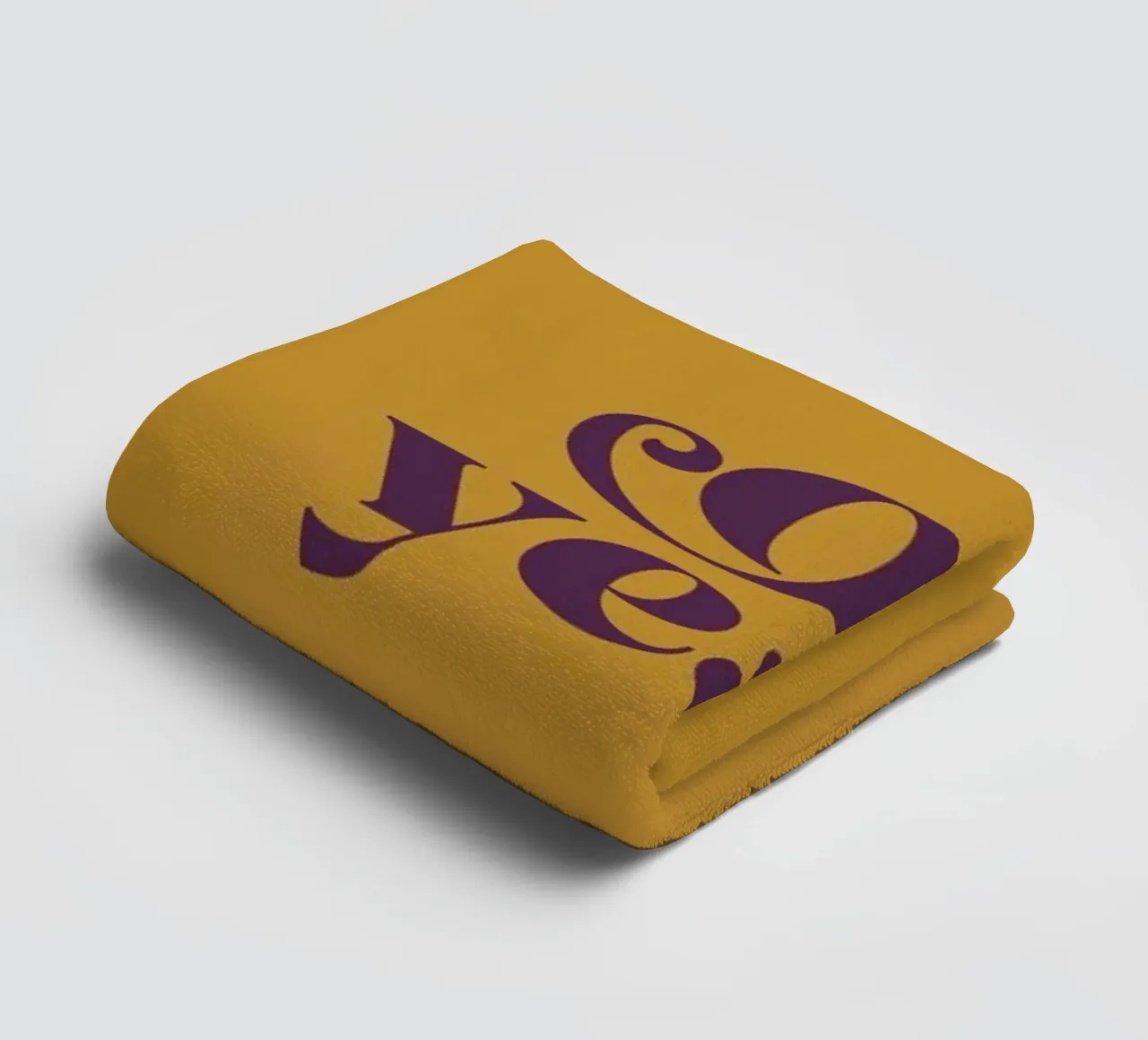 Oh Yeah Mustard badhanddoek van Trabolt Design