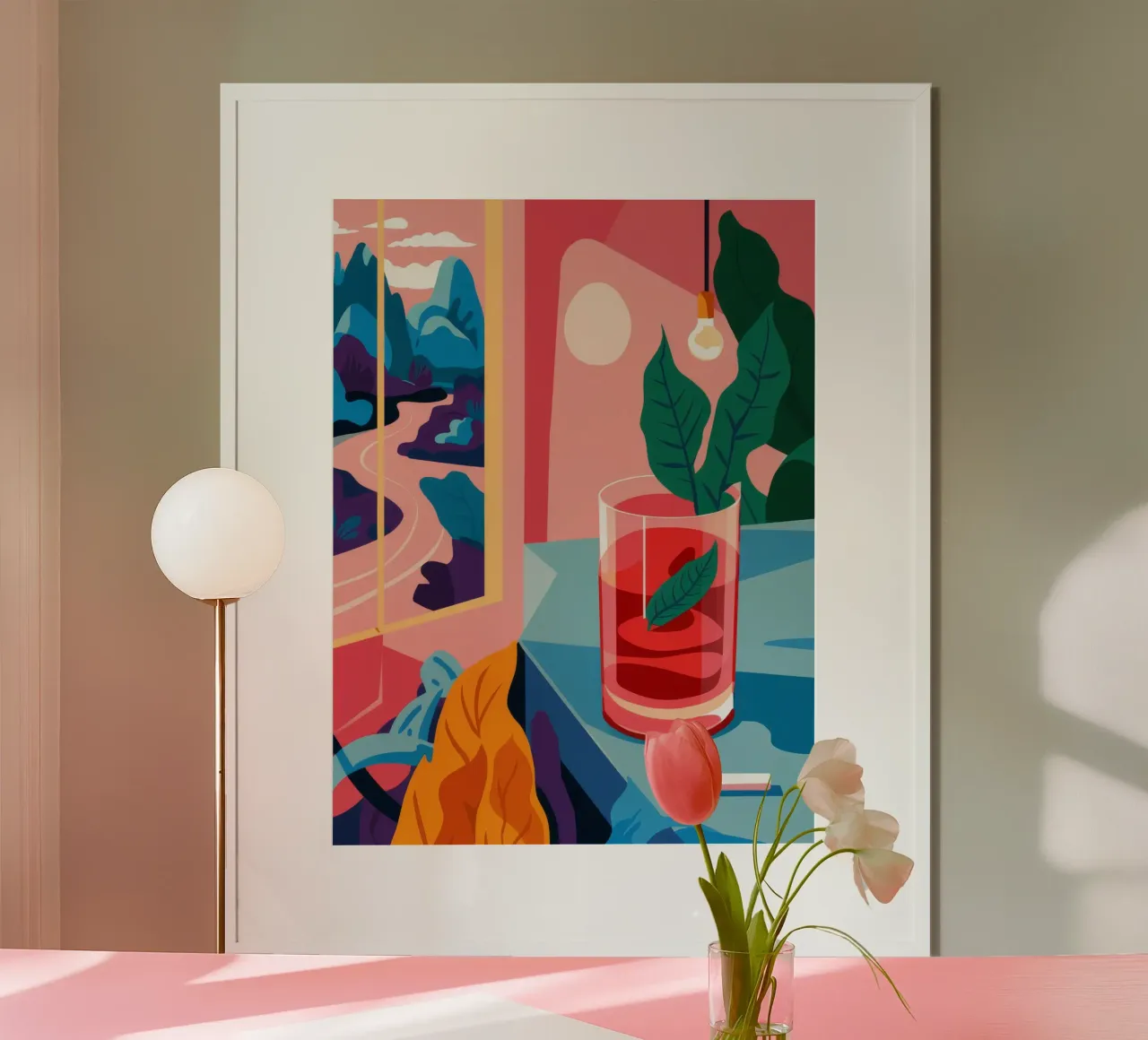 Haze di vetro cremisi poster con telaio in plastica da Dawn Light