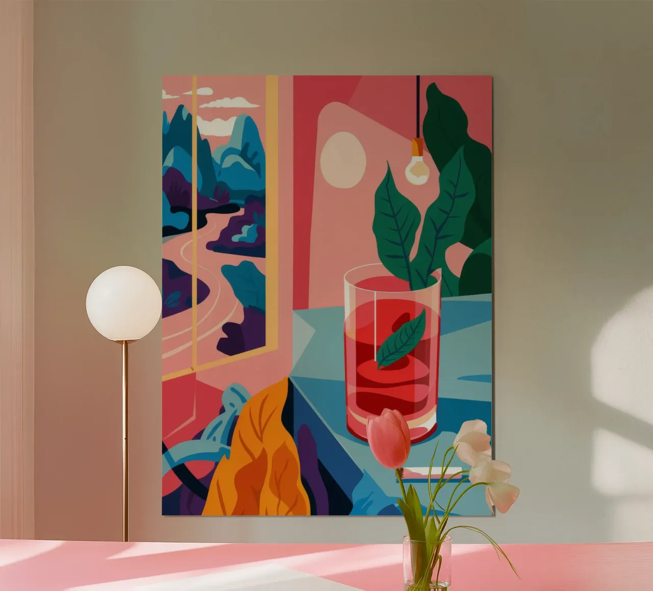 Haze di vetro cremisi poster con telaio in plastica da Dawn Light