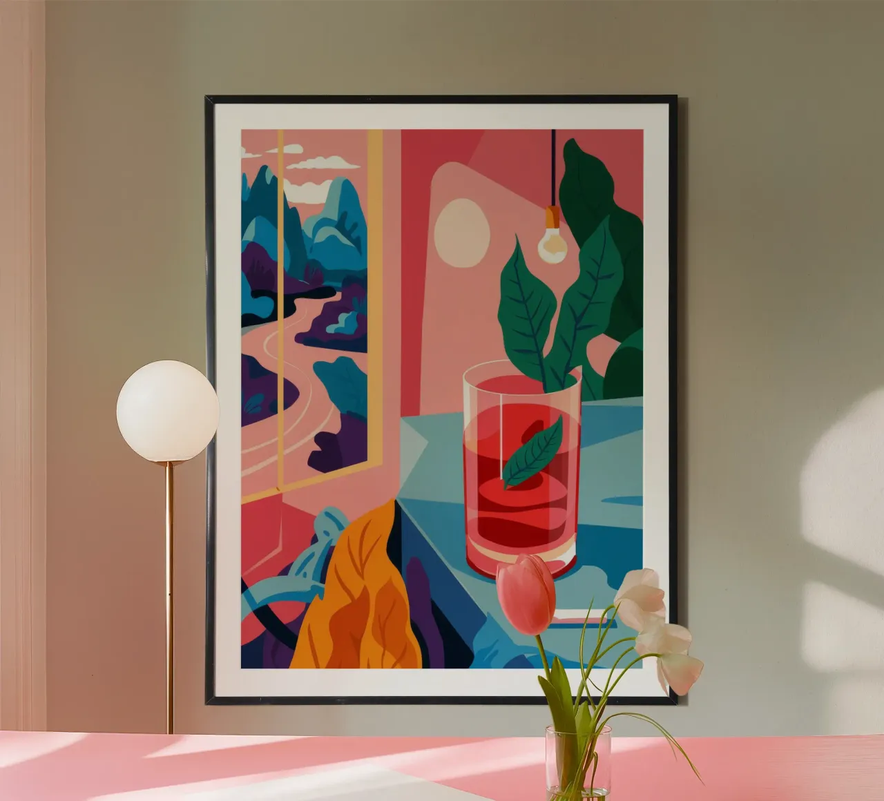 Haze di vetro cremisi poster con telaio in plastica da Dawn Light