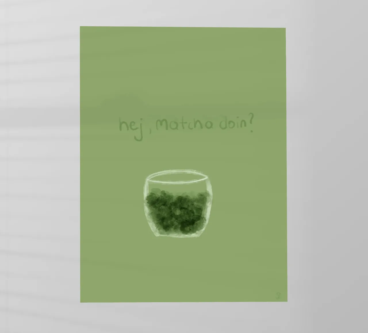 Hej, matcha doin? pellicola backlit da kind thoughts to paper