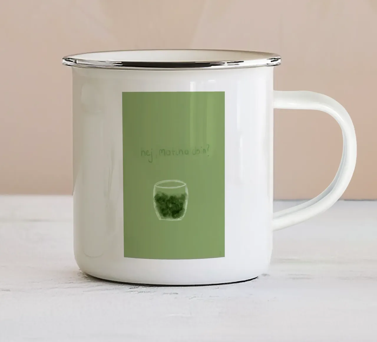 Hej, matcha doin? tazza in smalto da kind thoughts to paper