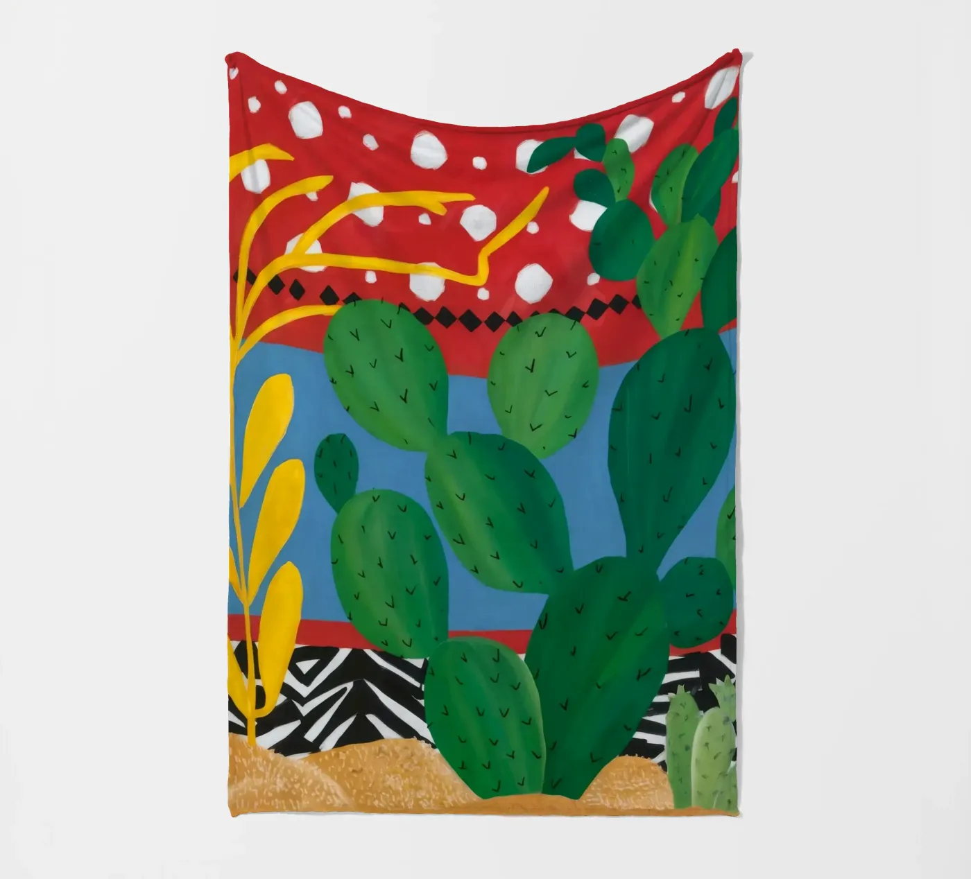 Ruby Cactus Carnival Fleecedecke von Dawn Light
