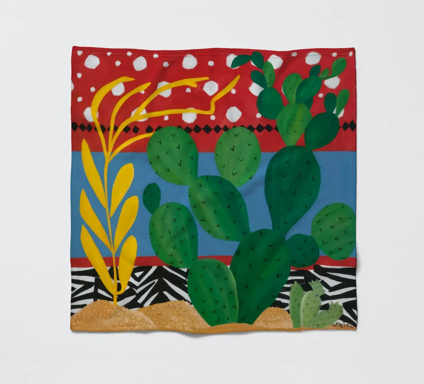 Ruby Cactus Carnival Fleecedecke von Dawn Light