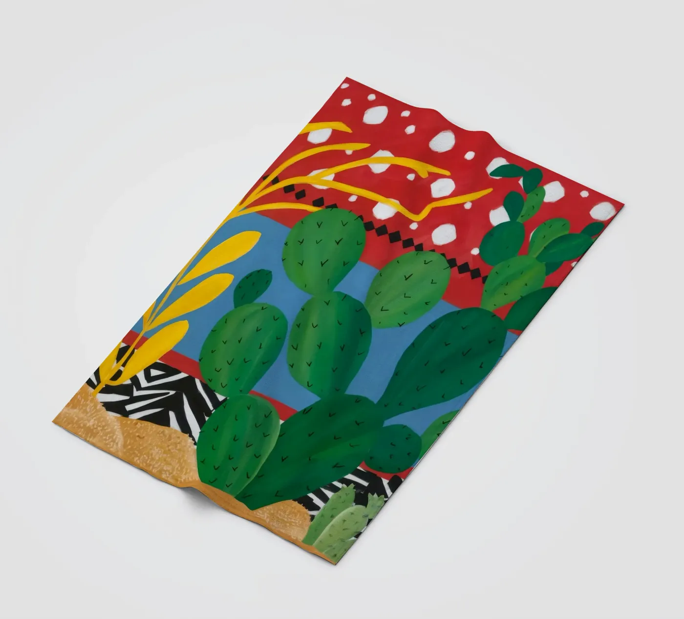 Ruby Cactus Carnival Fleecedecke von Dawn Light