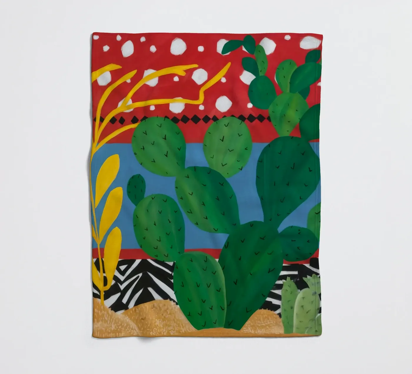 Ruby Cactus Carnival Fleecedecke von Dawn Light