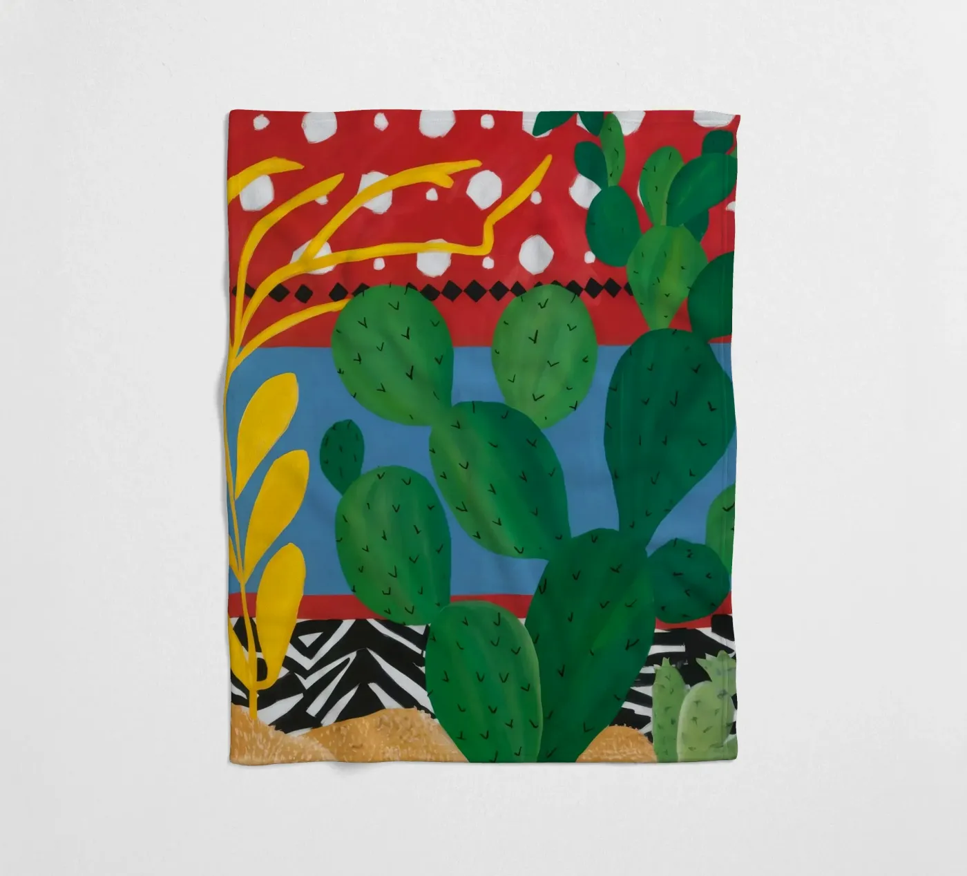 Ruby Cactus Carnival Fleecedecke von Dawn Light