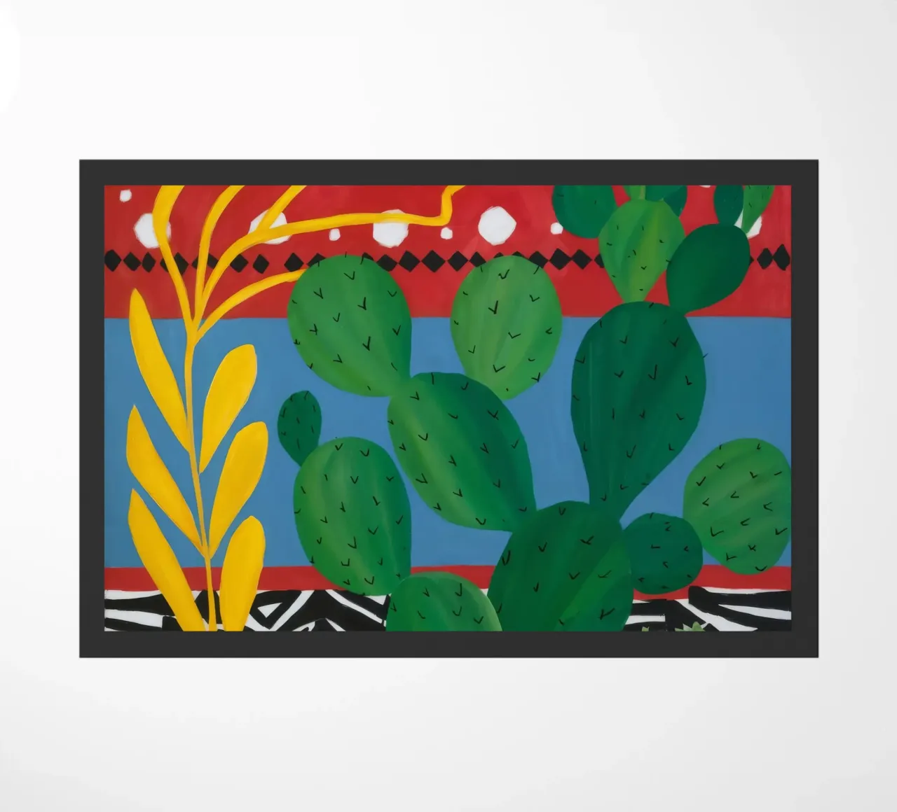Ruby Cactus Carnival doormat by Dawn Light
