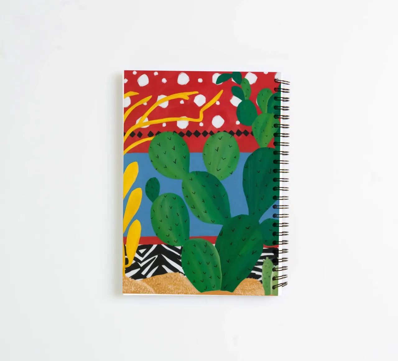 Ruby Cactus Carnival spiral notebook by Dawn Light