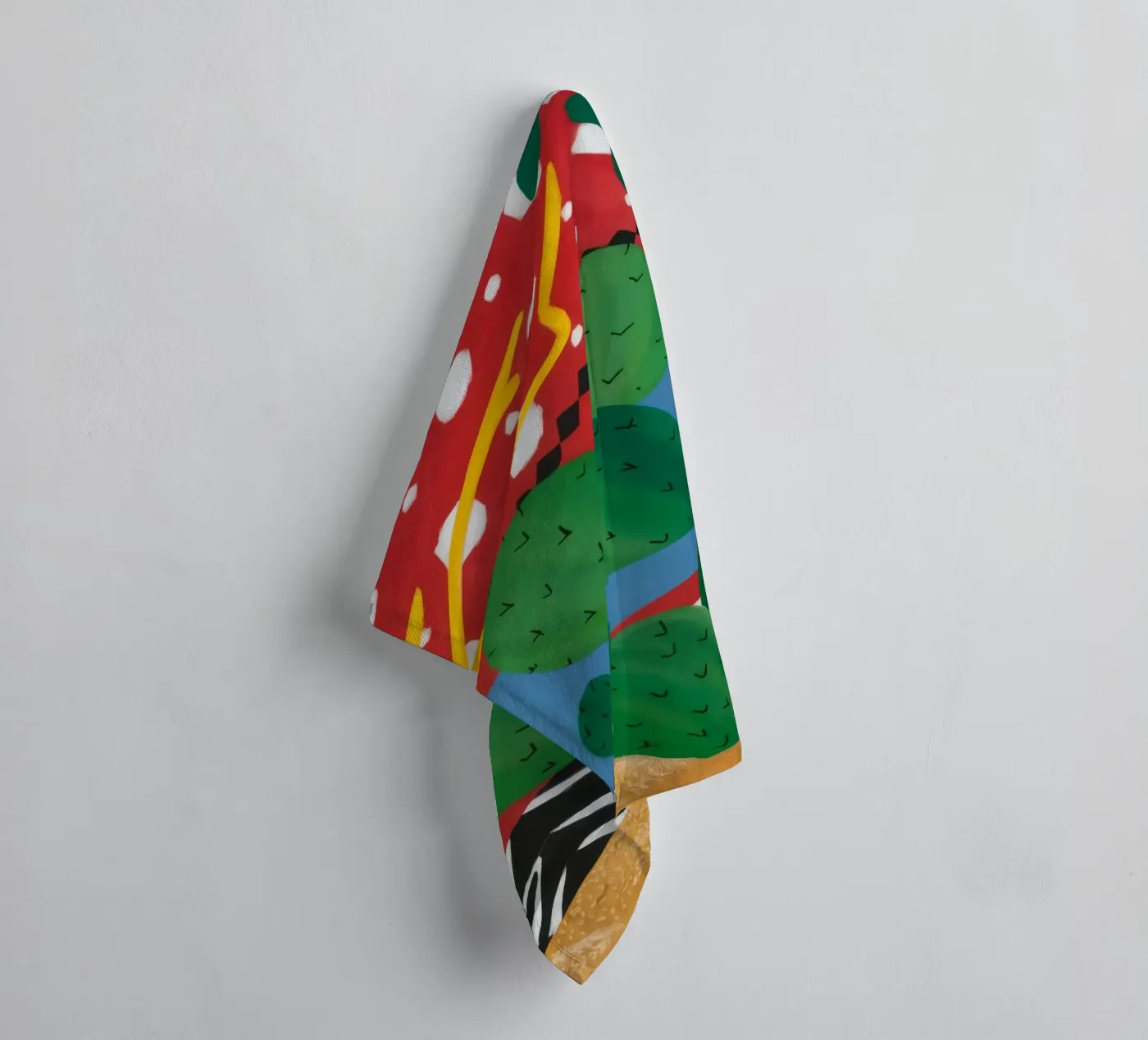 Ruby Cactus Carnival towel by Dawn Light