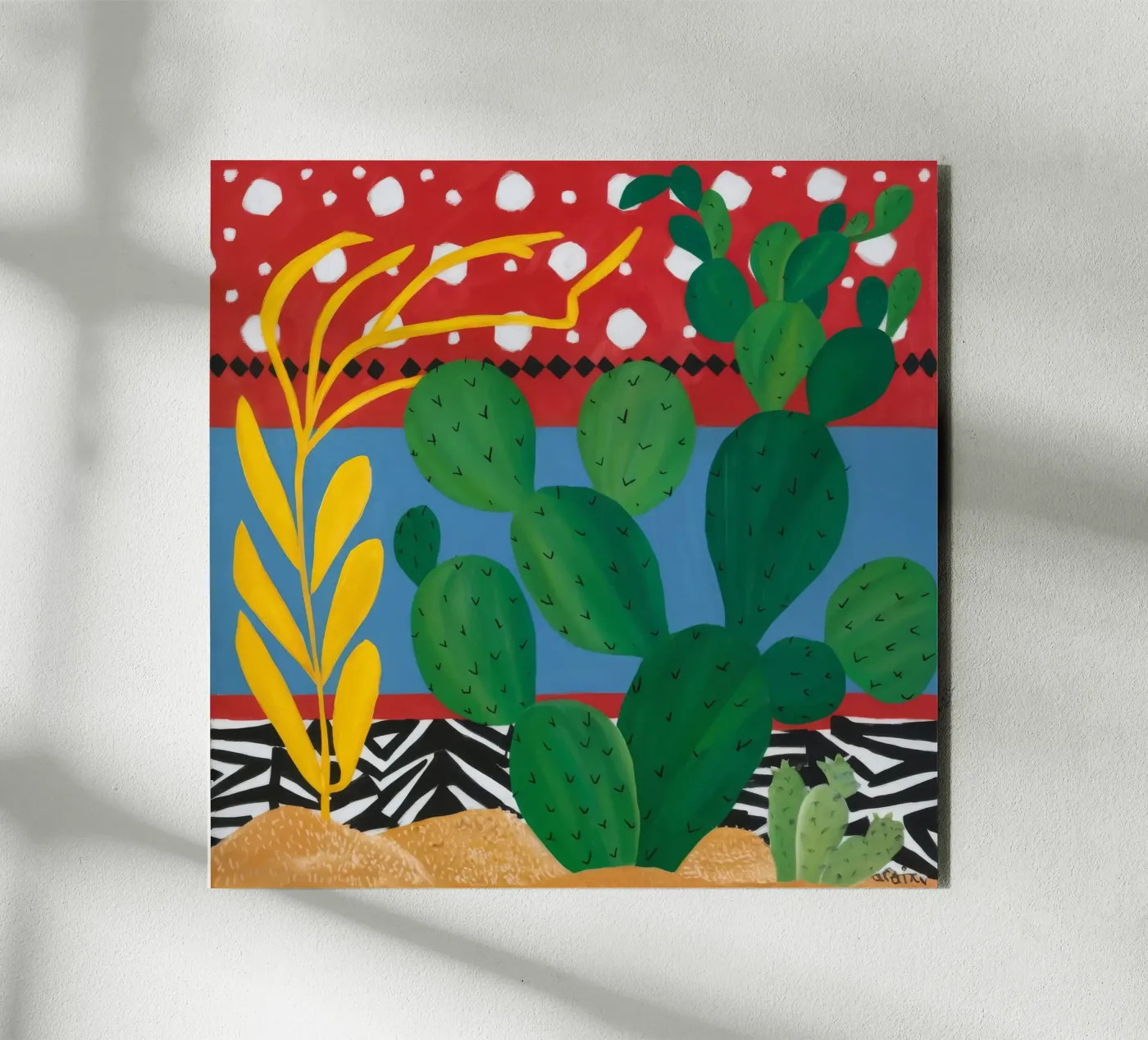 Ruby Cactus Carnival forex plate by Dawn Light