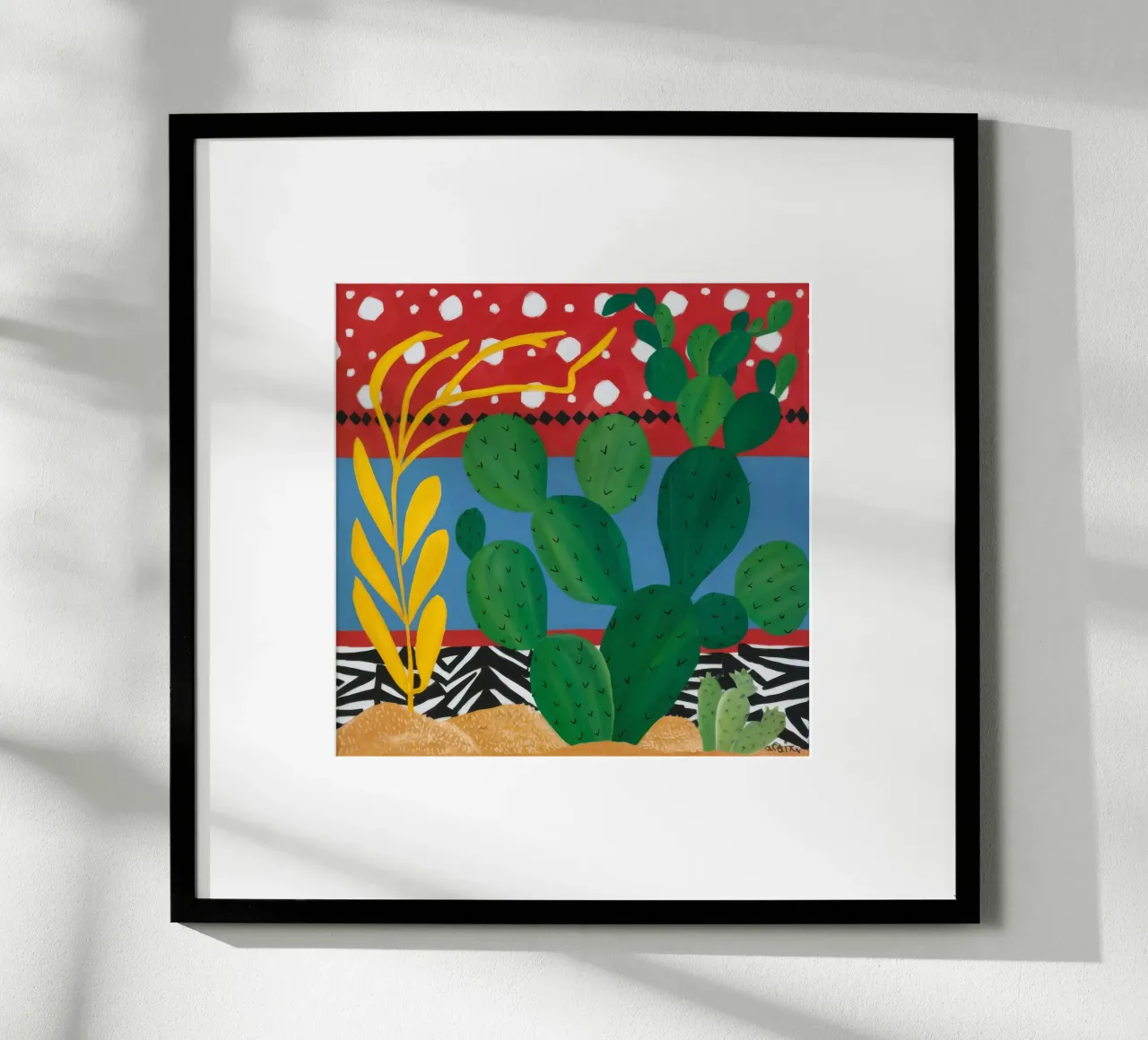 Ruby Cactus Carnival poster by Dawn Light