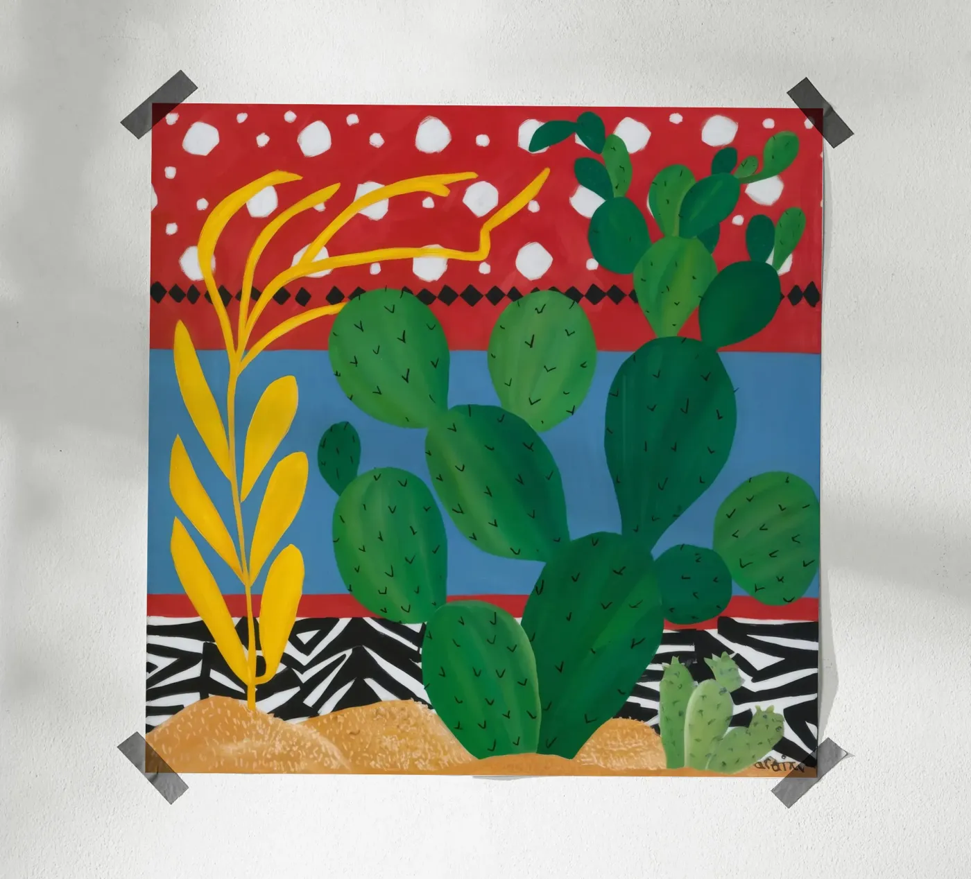 Ruby Cactus Carnival poster by Dawn Light