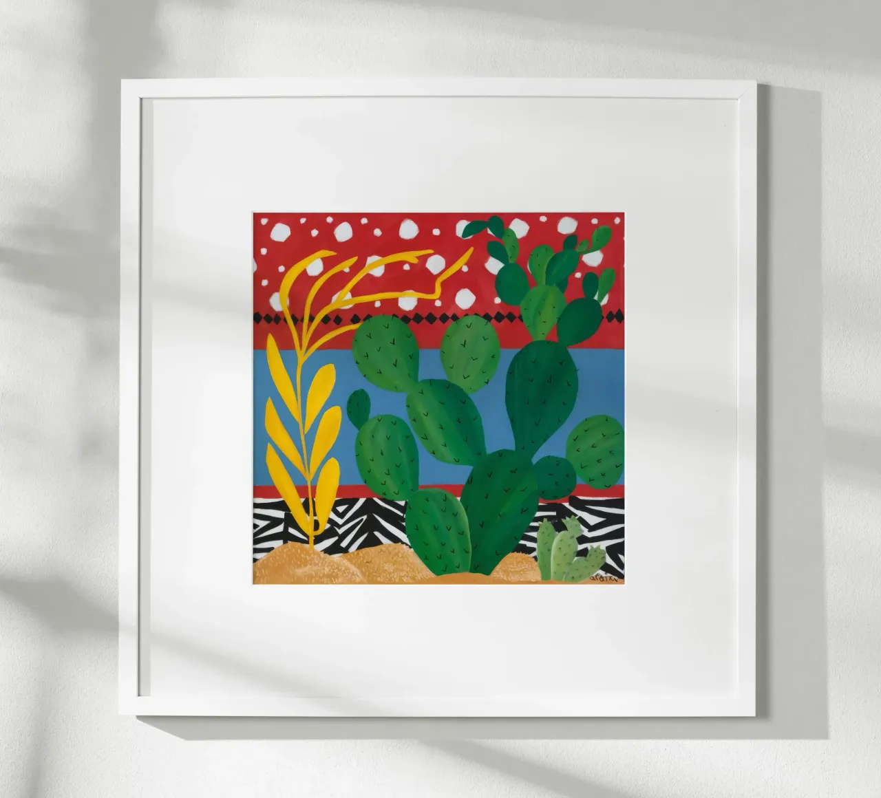 Ruby Cactus Carnival poster by Dawn Light