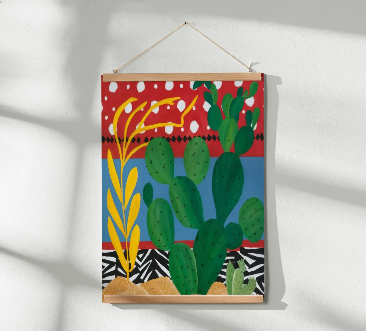 Ruby Cactus Carnival poster by Dawn Light