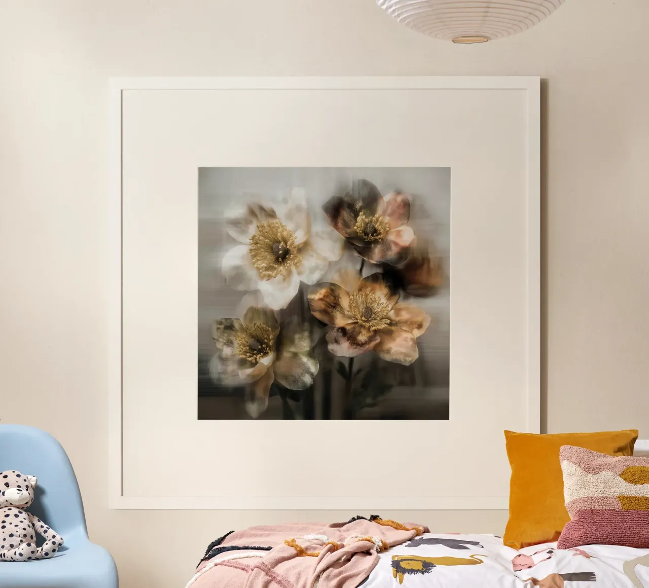 Fiori classici poster con telaio in legno da Imagine