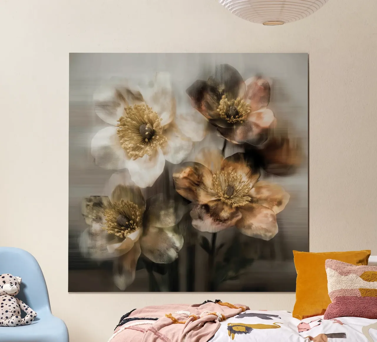 Fiori classici poster con telaio in legno da Imagine