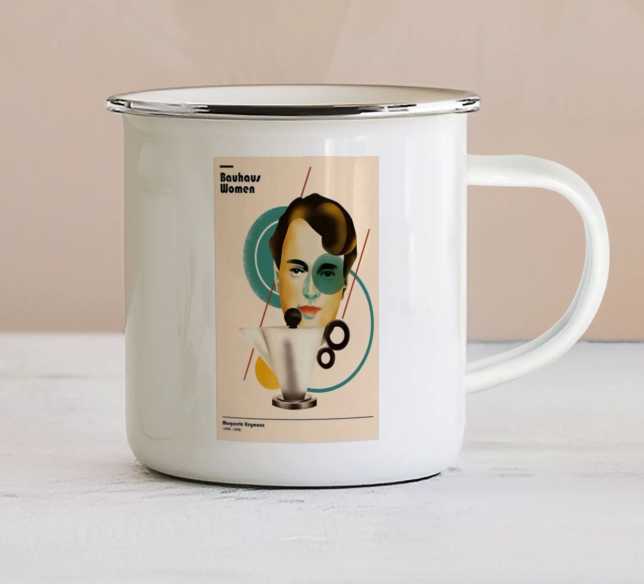 Bauhaus tazza in smalto da Maegan