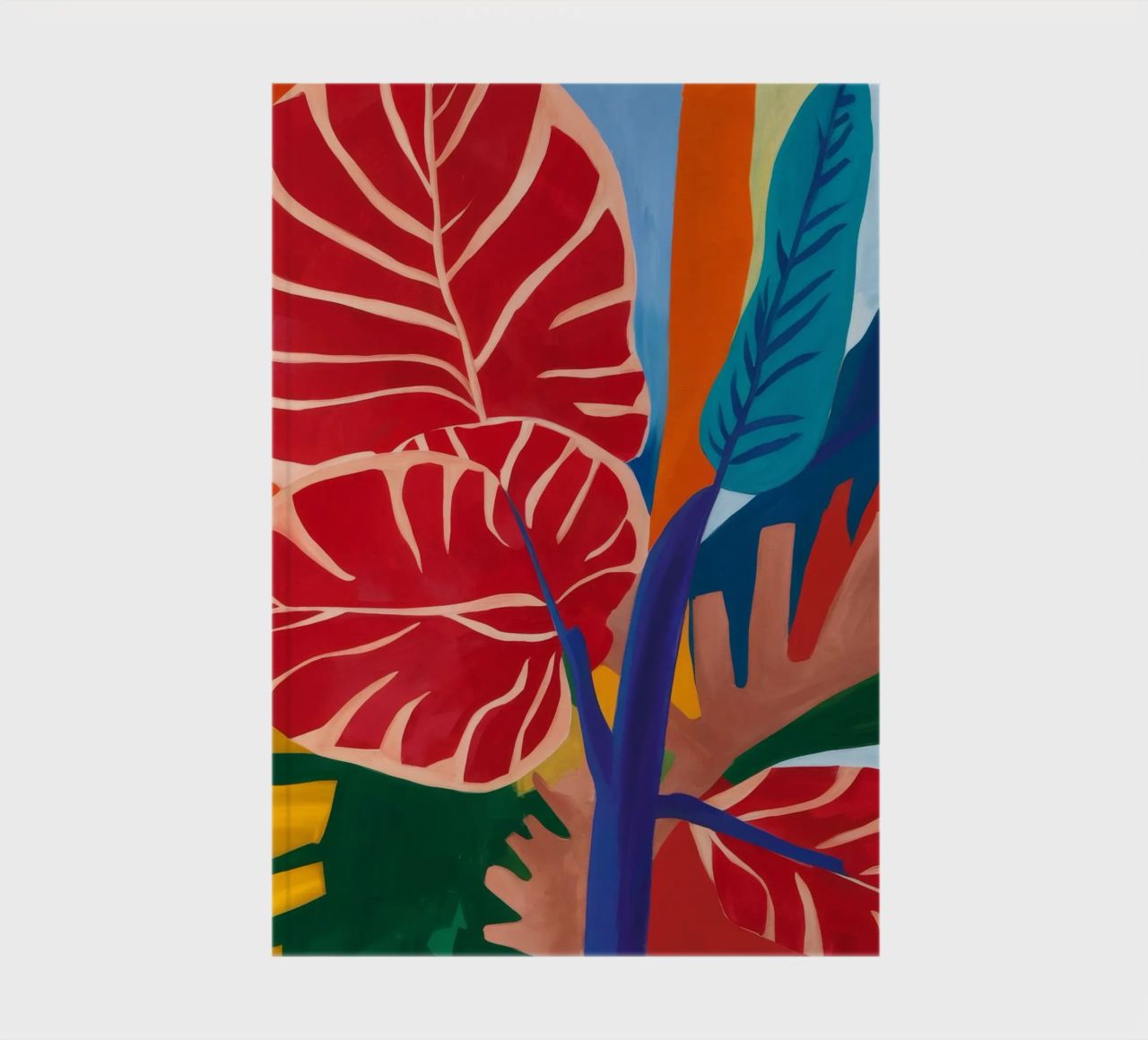 Scarlet Leaf Abstraction notebook by Dawn Light