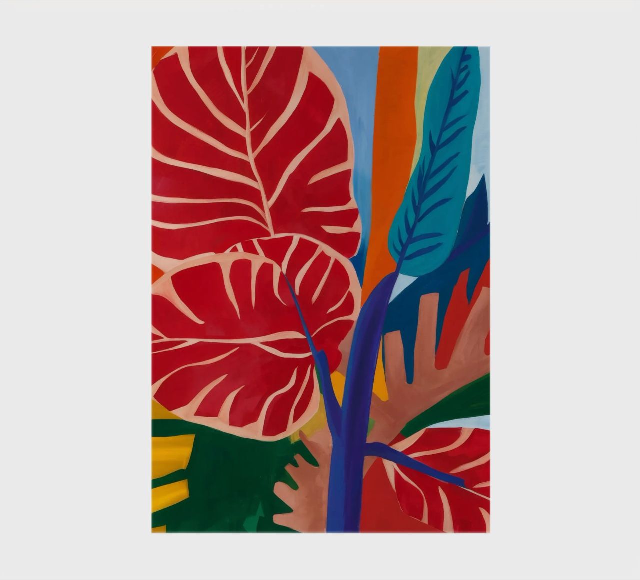 Scarlet Leaf Abstraction notebook by Dawn Light