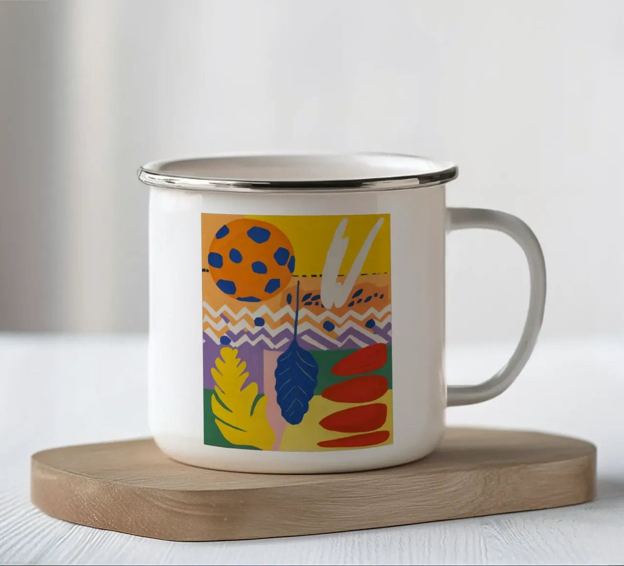Gioco astratto ritmico tazza in smalto da Dawn Light