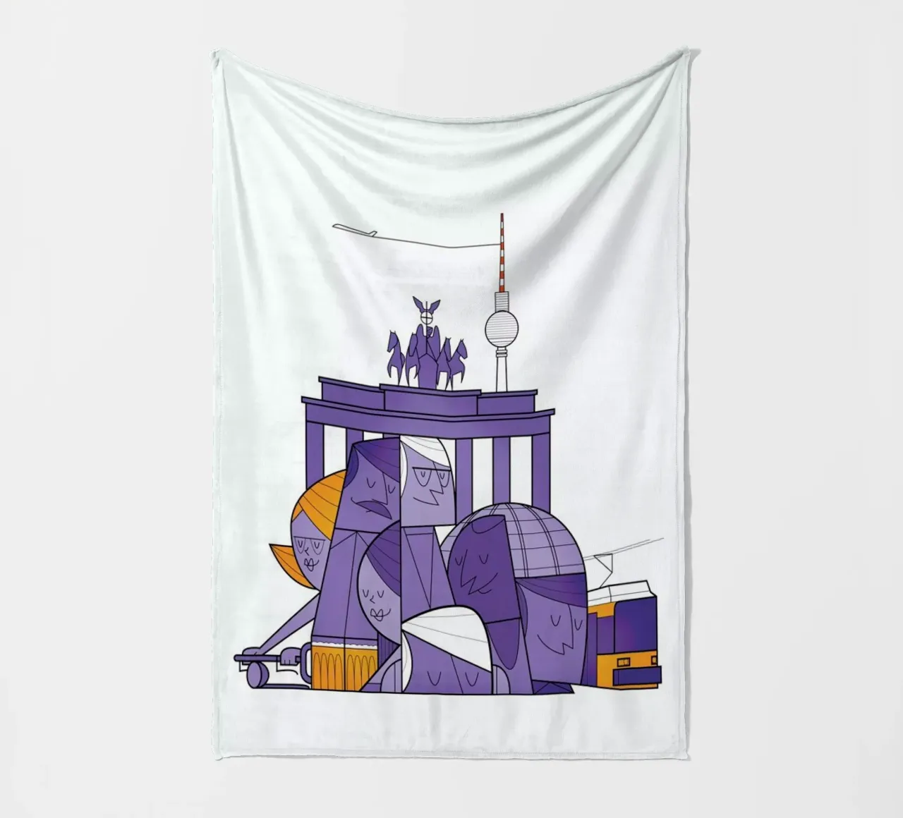 Berlin Fleecedecke von Ale Giorgini