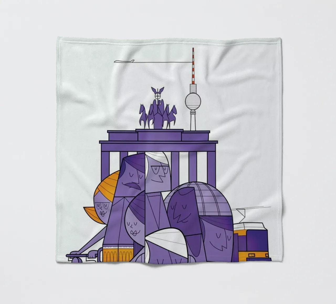 Berlin Fleecedecke von Ale Giorgini