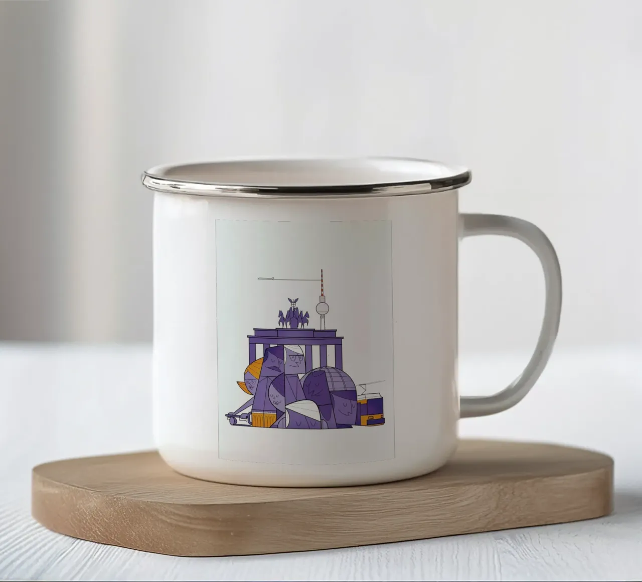 Berlin tazza in smalto da Ale Giorgini