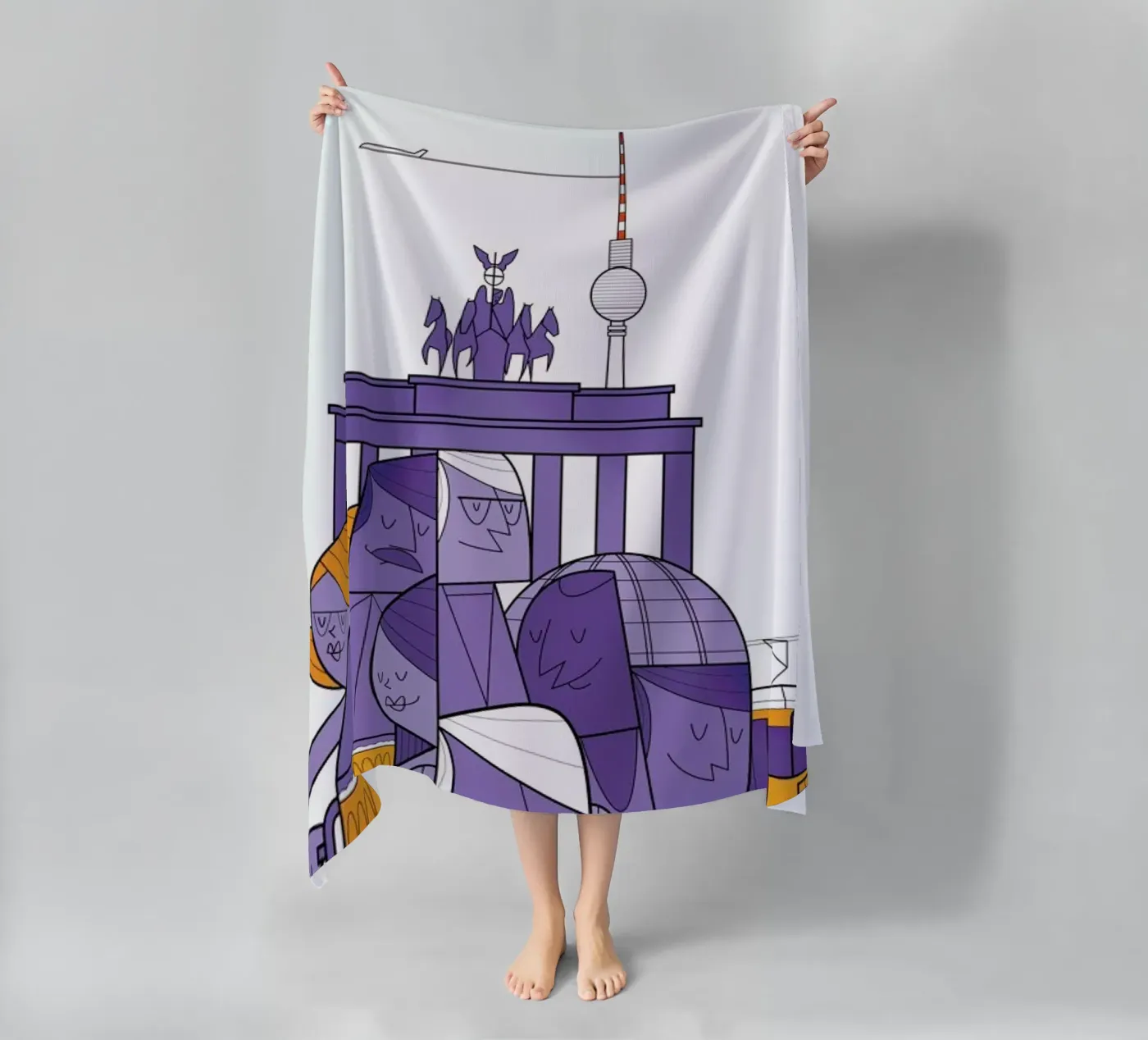 Berlin beach towel by Ale Giorgini