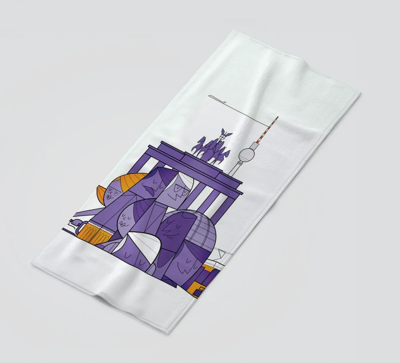 Berlin beach towel by Ale Giorgini