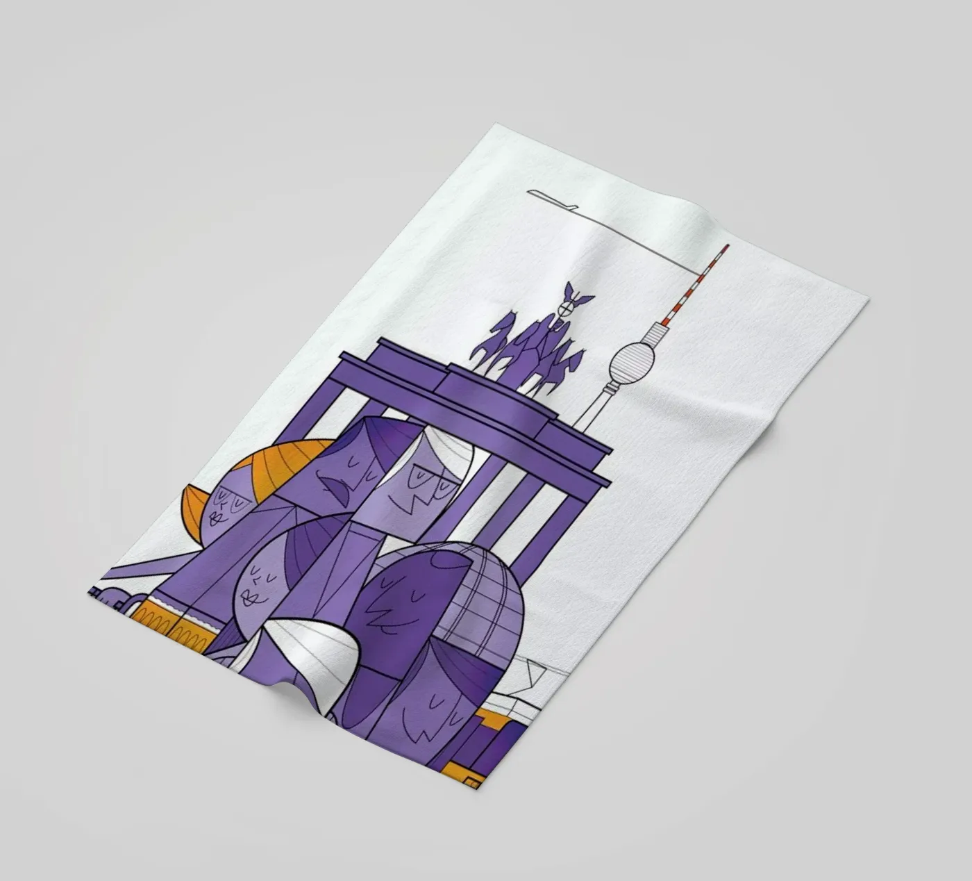 Berlin beach towel by Ale Giorgini