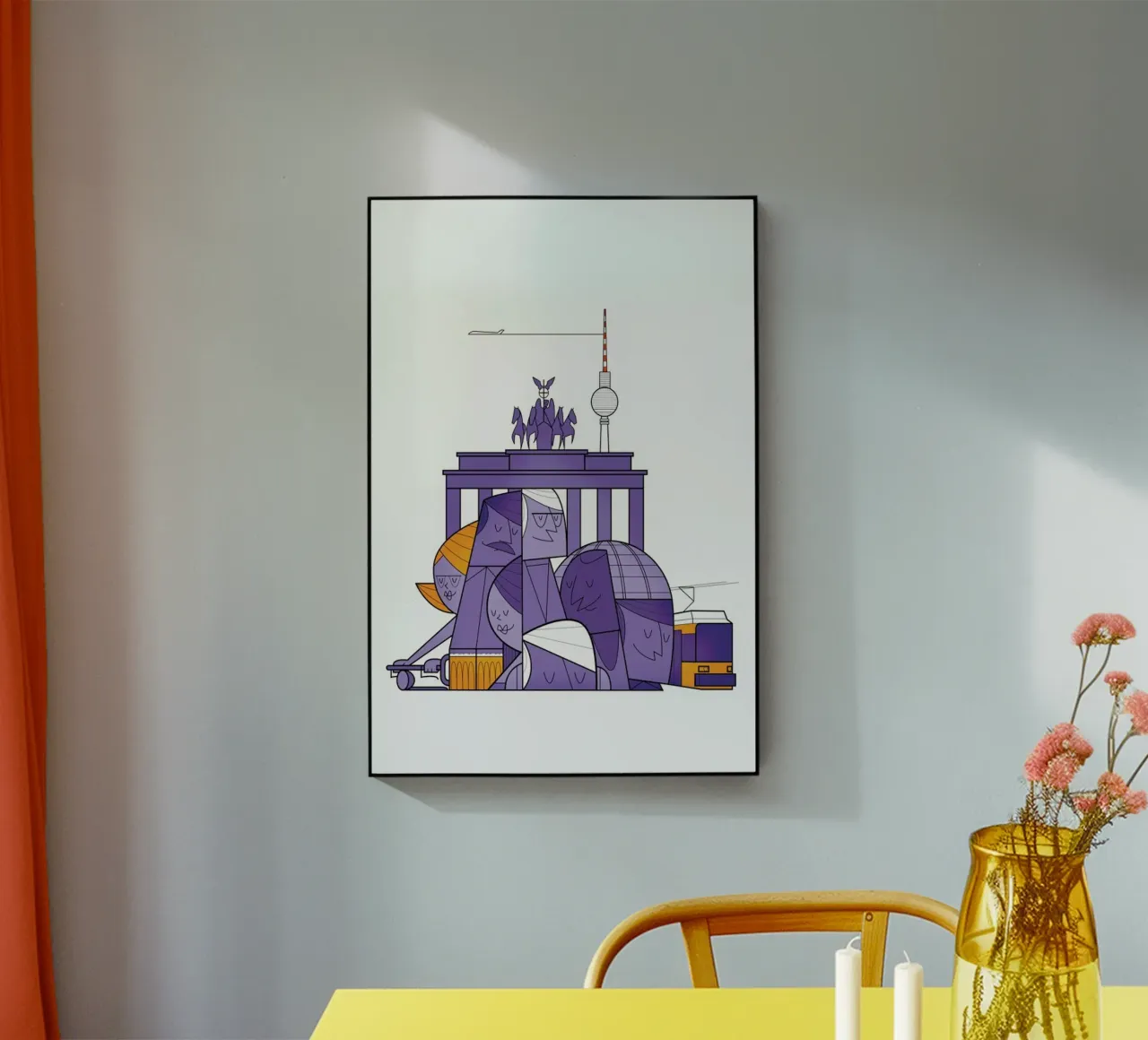 Berlin acryl van Ale Giorgini