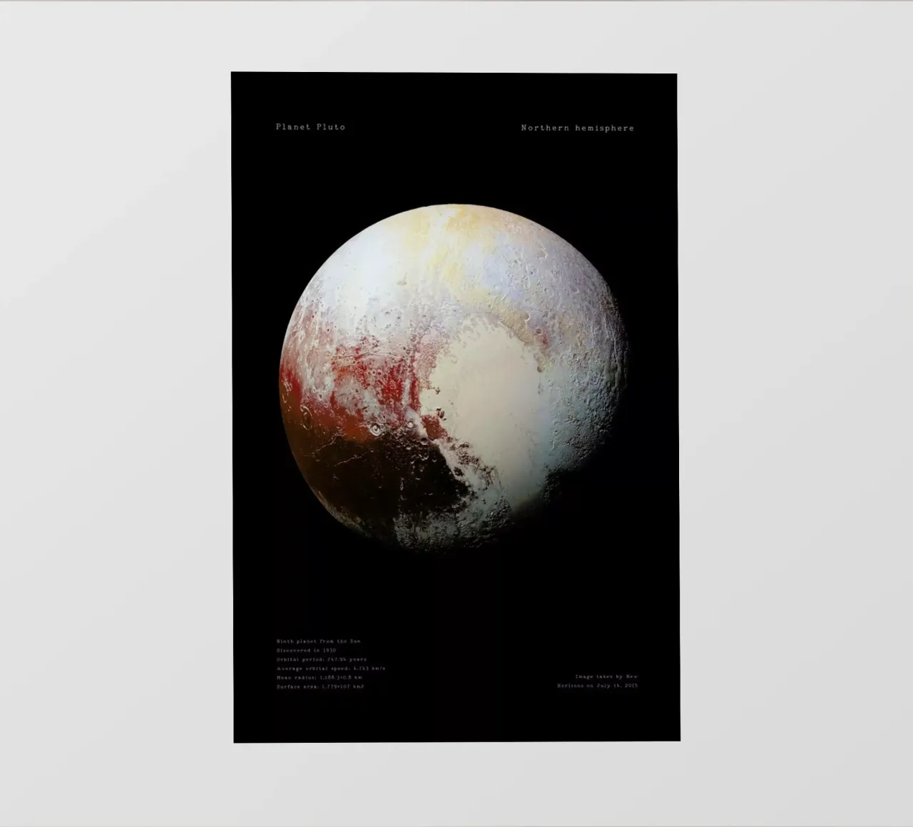 Pluto, NASA pellicola backlit da Vintage by JUNIQE