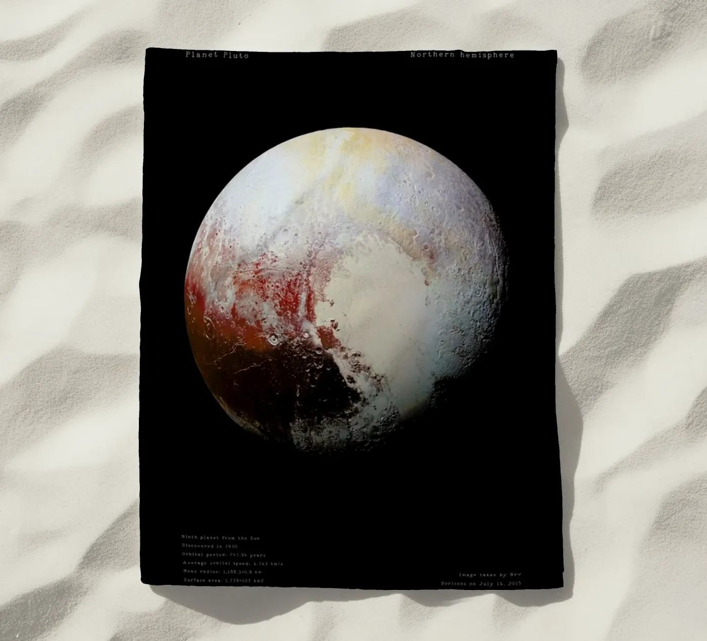 Pluto, NASA beach towel by Vintage by JUNIQE