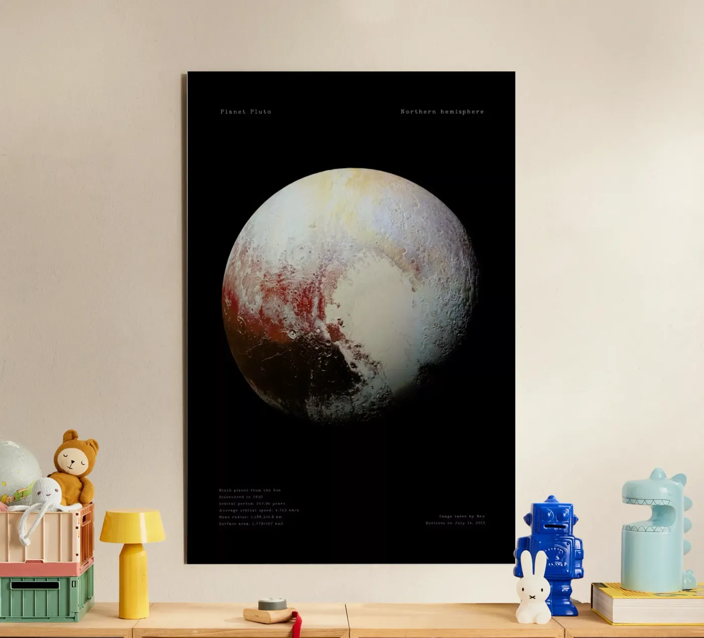 Pluto, NASA forex plate by Vintage by JUNIQE