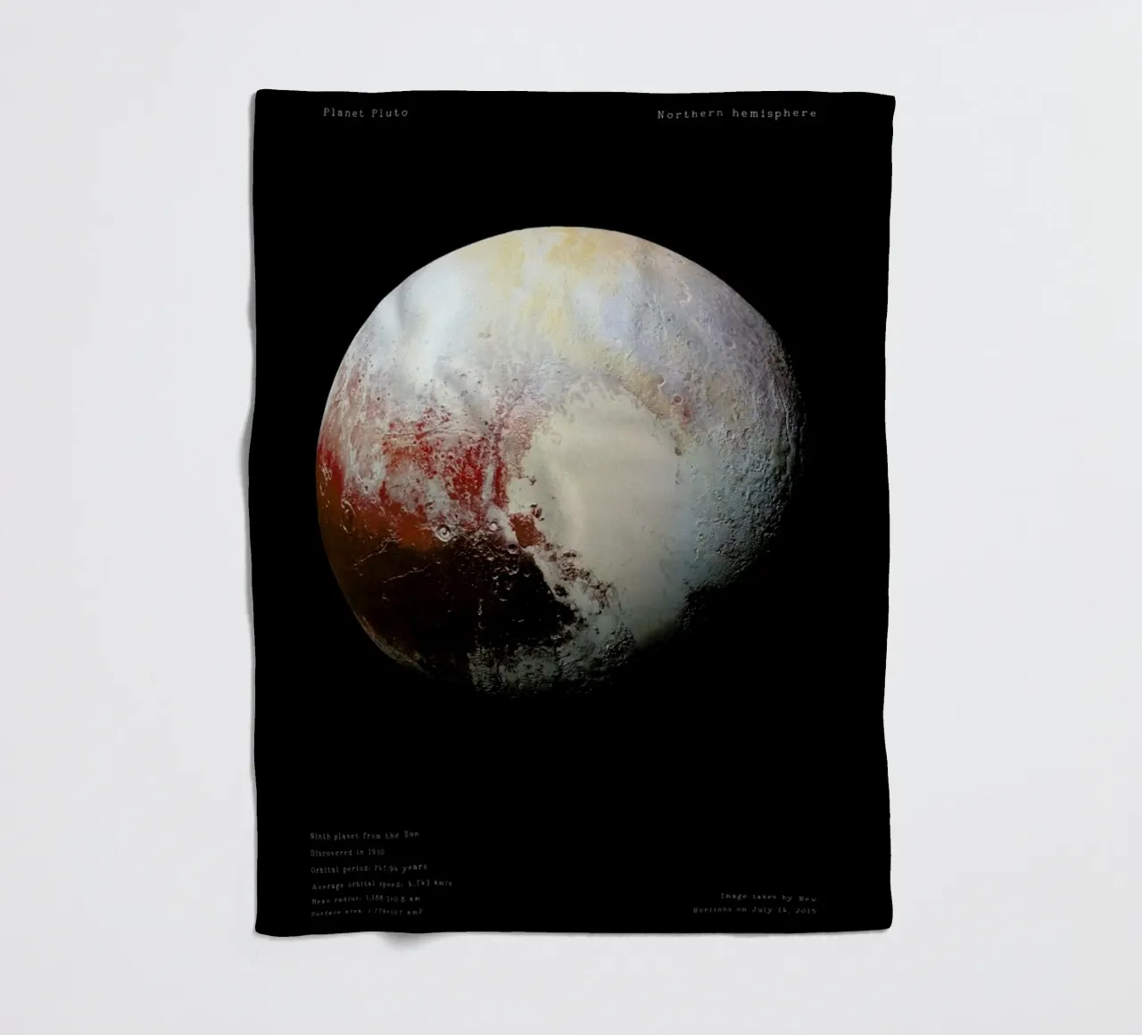 Pluto, NASA fleecedeken van Vintage by JUNIQE